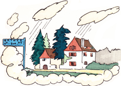 dessin de La Maison Chrestia, par Bernard Roy