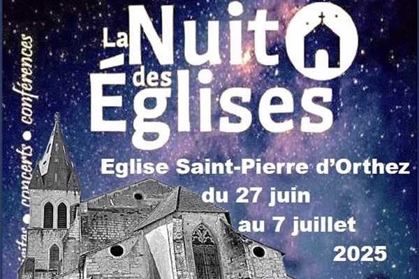 La nuit des églises 2025 en l’Église Saint-Pierre d’Orthez